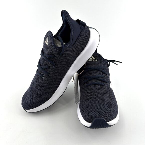 Adidas Women's Core Black Cloud White Grey Six Cloudfoam Pure Shoes Size 9 - Picture 7 of 11